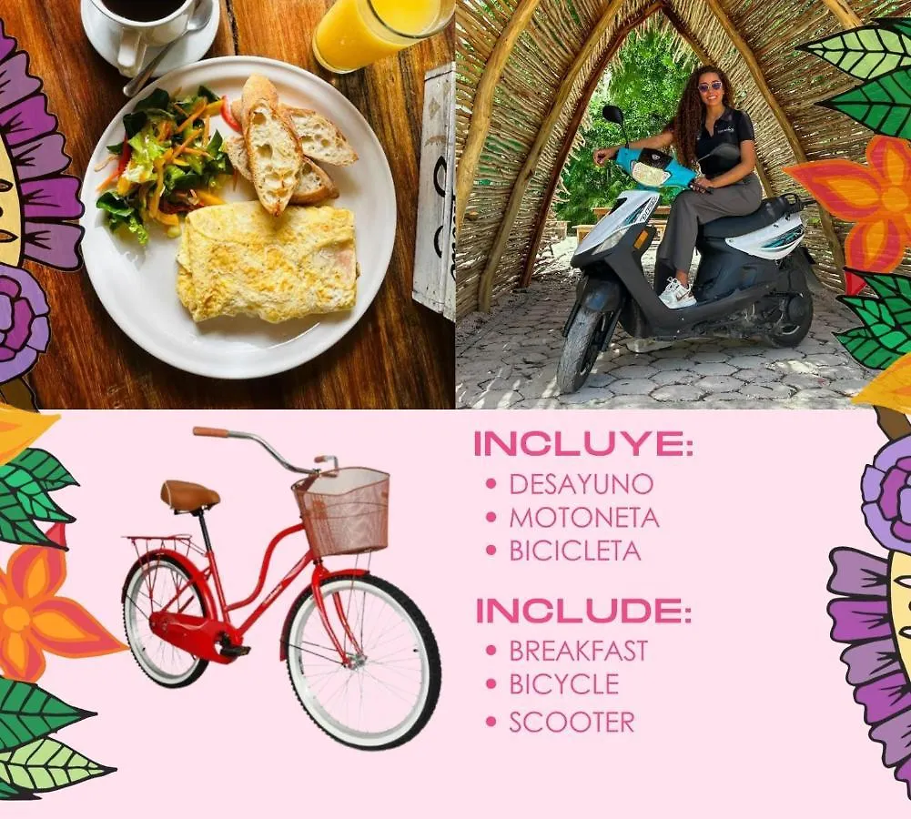 Studio All-Inclusive Gym-Pool 360º-Scooter-Bicycle-Breakfast-Exclusive Benefits Services By Sandy Powerful Tulum Mexiko